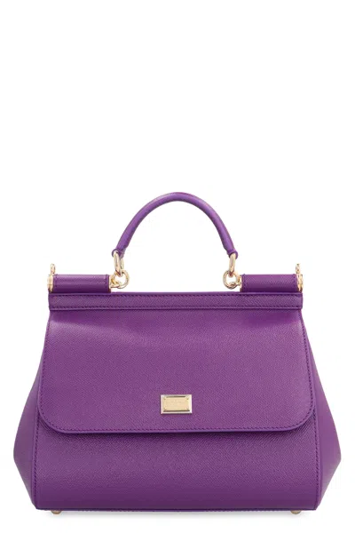 DOLCE & GABBANA DOLCE & GABBANA SICILY GRANDE LEATHER HANDBAG