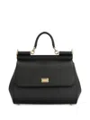 Dolce & Gabbana Sicily Grande Leather Handbag In Black