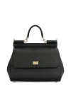 Dolce & Gabbana Sicily Grande Leather Handbag In Black
