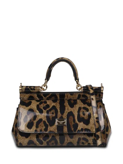 Dolce & Gabbana Sicily Handbag In Natural Print