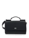 Dolce & Gabbana Structured Black Bag With Top Handle And Detachable Strap In Black