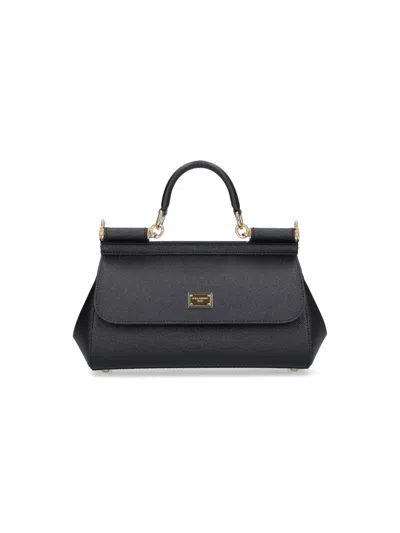 Dolce & Gabbana Sicily Small Handbag In Black  