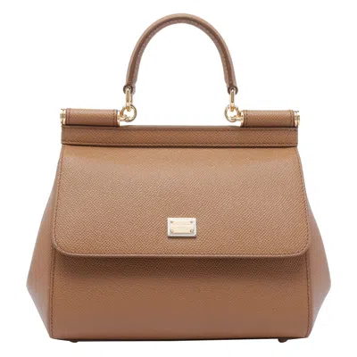 Dolce & Gabbana Sicily Handbag In Brown