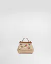 Dolce & Gabbana Sicily Handbag In Rafia With Embroidery