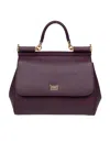 Dolce & Gabbana Large Sicily Handbag In Must-coloured Calf Leather In Brown