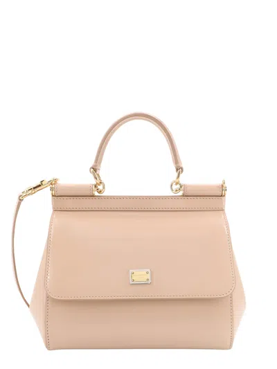 Dolce & Gabbana Medium Sicily Handbag In Nude