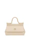 Dolce & Gabbana Small Sicily Dauphine Leather Bag In Pink
