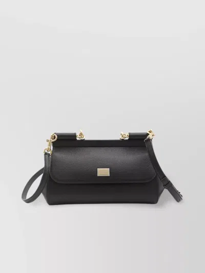 Dolce & Gabbana Sicily Handbag Strap Adjustable In Black