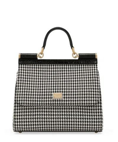 Dolce & Gabbana Sicily Handbag In Pied Poule