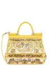 Dolce & Gabbana Sicily Majolica Fabric Medium Bag In Yellow