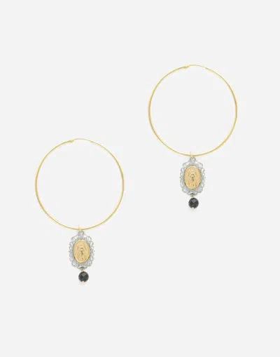 Dolce & Gabbana Sicily Hoop Earrings Gold Female Onesize