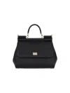Dolce & Gabbana Women Sicily Large Leather Handbag In Black