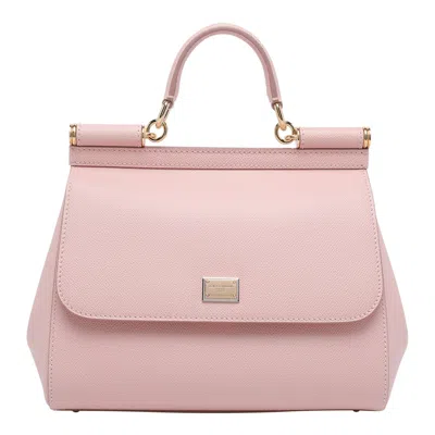Dolce & Gabbana Sicily Large Handbag In Pink