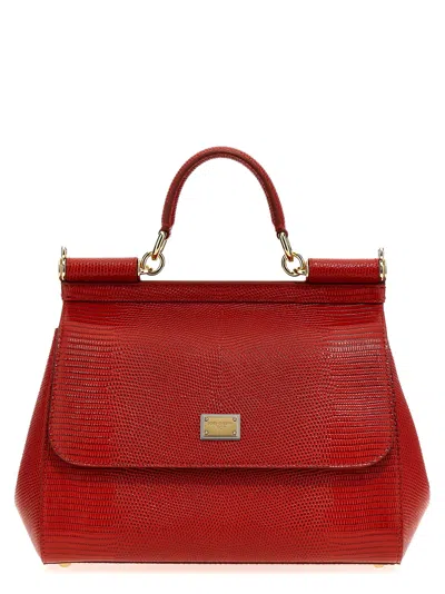 Dolce & Gabbana Sicily Large Handbag In Red