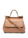 Dolce & Gabbana Small Sicily Shoulder Bag In Brown