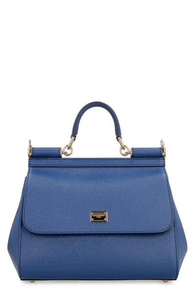Dolce & Gabbana Sicily Shoulder Bag In Blue