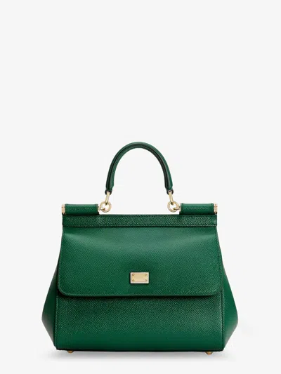 Dolce & Gabbana Sicily Leather Crossbody Bag In Green