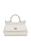 Dolce & Gabbana Sicily Leather Handbag In White