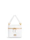 Dolce & Gabbana Sicily Leather Handbag With Iconic Logo Plate In White