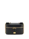 Dolce & Gabbana Sicily Cube Shoulder Bag In Black Leather In Black