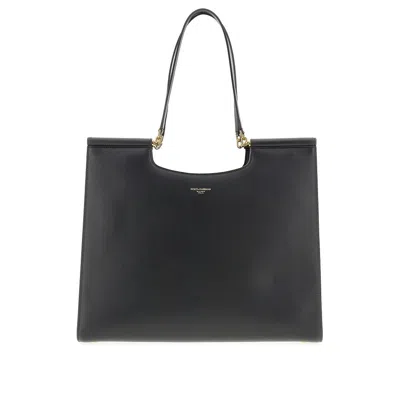 DOLCE & GABBANA 'SICILY' LEATHER SHOPPING BAG