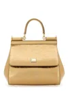 Dolce & Gabbana Golden Sicily Medium Satchel In Gold