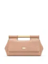 Dolce & Gabbana Sicily Leather Toe Bag In Neutrals