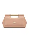 Dolce & Gabbana Sicily Leather Toe Bag In Nude