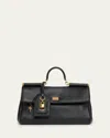 Dolce & Gabbana Sicily Leather Top-handle Bag In Black