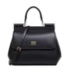 Dolce & Gabbana Sicily Leather Tote Bag In Black