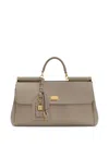Dolce & Gabbana Sicily Lock-charm Leather Tote Bag