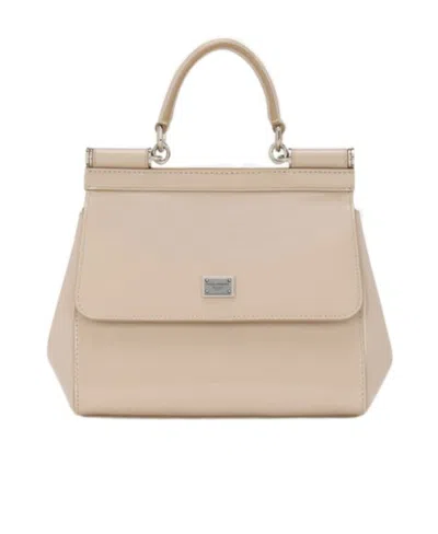 DOLCE & GABBANA DOLCE  GABBANA LOGO-PLAQUE STRAPED SICILY BAG