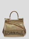 Dolce & Gabbana Sicily Media Leather Handbag