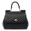 Dolce & Gabbana Sicily Quilted Handbag In Black