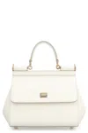 Dolce & Gabbana Sicily Media Leather Handbag In White