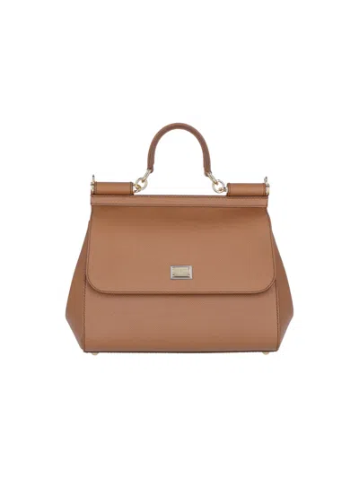 Dolce & Gabbana Sicily Medium Bag In Brown
