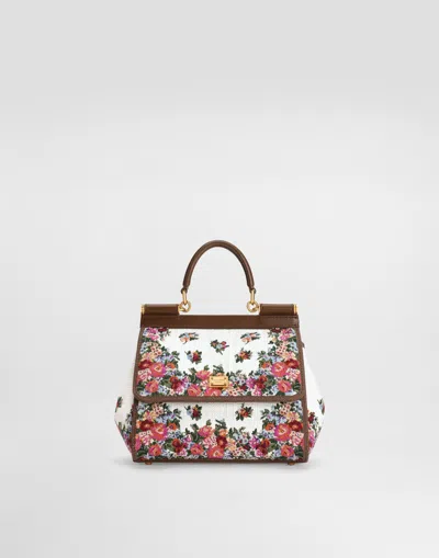 Dolce & Gabbana Sicily Medium Embroidered Handbag In Multi