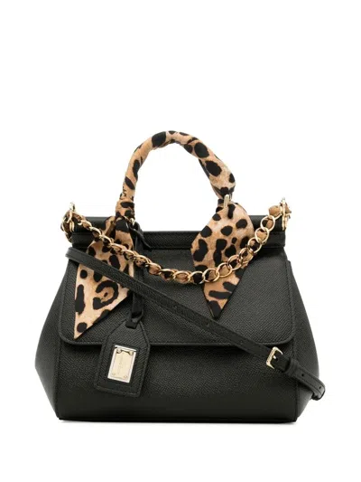 Dolce & Gabbana Sicily Medium Hand Bag In Nero