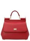 Dolce & Gabbana Sicily Medium Hand Bag In Red