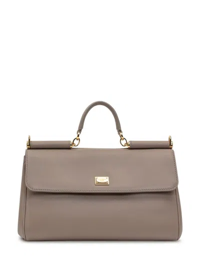 Dolce & Gabbana Sicily Medium Hand Bag In Neutral