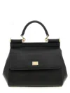 Dolce & Gabbana Women Black Leather Medium Sicily Handbag In Black