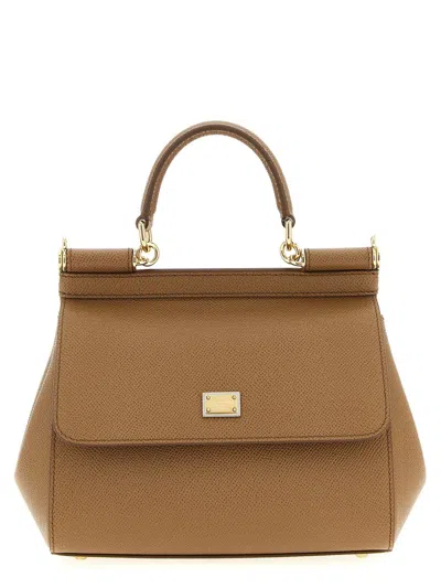 Dolce & Gabbana Sicily Medium Handbag In Brown