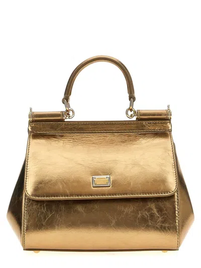 Dolce & Gabbana 'sicily' Medium Handbag In Gold