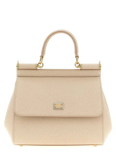 Dolce & Gabbana Medium Sicily Tote Bag In Nude