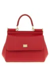 Dolce & Gabbana Fuchsia Sicily Medium Leather Handbag In Pink