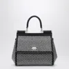 Dolce & Gabbana Sicily Medium Handbag With Crystals In Black