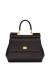 Dolce & Gabbana Sicily Small Bag Stampa Dauphine In Black