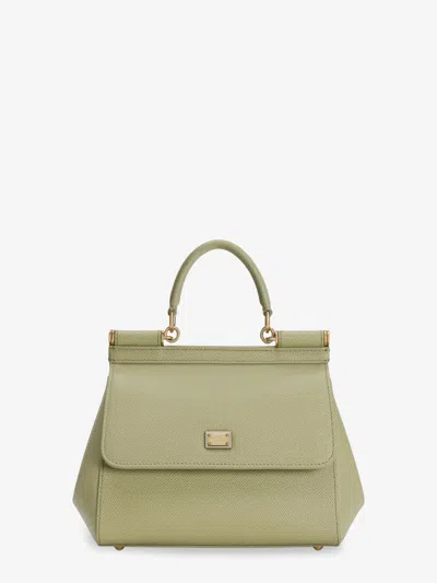 Dolce & Gabbana Sicily Medium Leather Crossbody Bag In Green