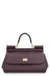 Dolce & Gabbana Sicily Leather Top-handle Bag In Purple