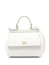 Dolce & Gabbana Women Sicily Medium Leather Handbag In White